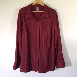 Laura Scott Crinkle Stripe Blouse